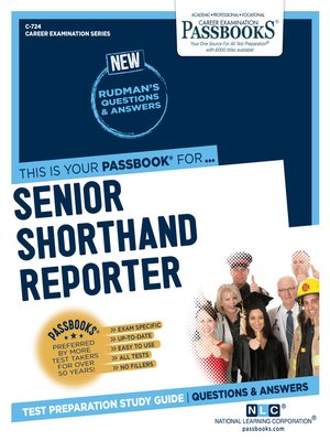 cover image of Senior Shorthand Reporter